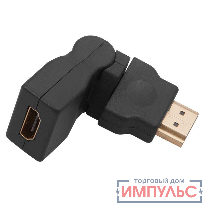 Переходник штекер HDMI - гнездо HDMI поворотный Rexant 17-6813