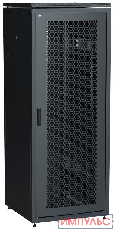 Шкаф сетевой LINEA N 42U 800х800мм перф. передняя дверь задняя металлическая черн. ITK LN05-42U88-PM