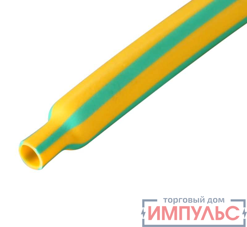Трубка термоусадочная ТУТнг-LS-12/6 желт./зел. (уп.100м) КВТ 60107