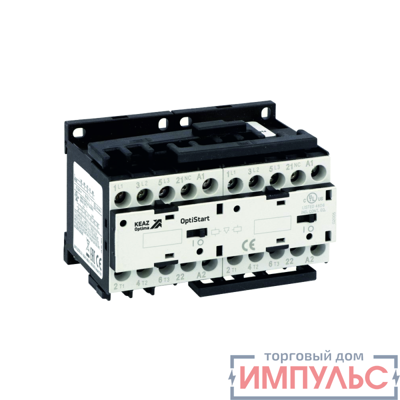 Мини-контактор реверсивный OptiStart K-MCR-12-30-01-D024 с подкл. силовой цепи и цепи управления КЭАЗ 335724
