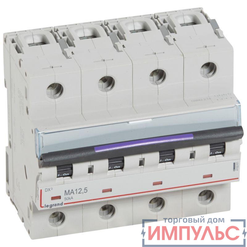 Выключатель автоматический модульный 4п MA 12.5А 50кА DX3 Leg 410261