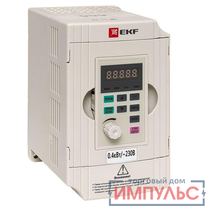 Преобразователь частоты 0.4/0.75кВт 1х230В VECTOR-100 PROxima EKF VT100-0R4-1B