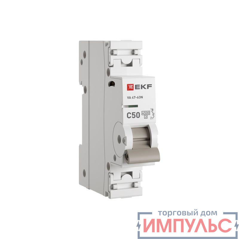 Выключатель автоматический модульный 1п C 50А 4.5кА ВА 47-63N PROxima EKF M634150C