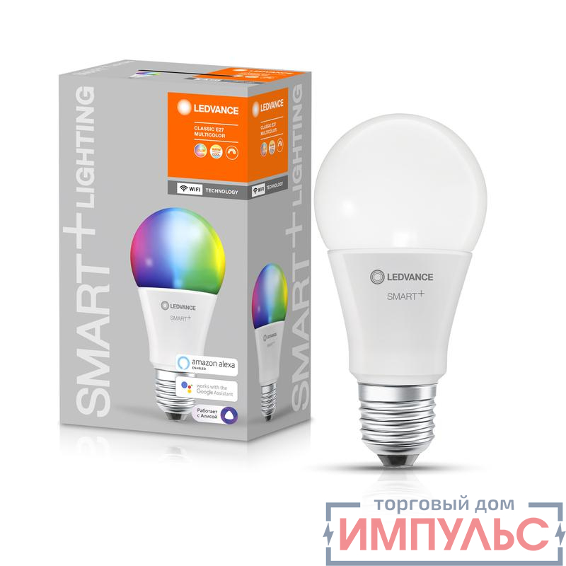 Лампа светодиодная SMART+ WiFi Classic Multicolour 60 9Вт/2700-6500К E27 LEDVANCE 4058075485396