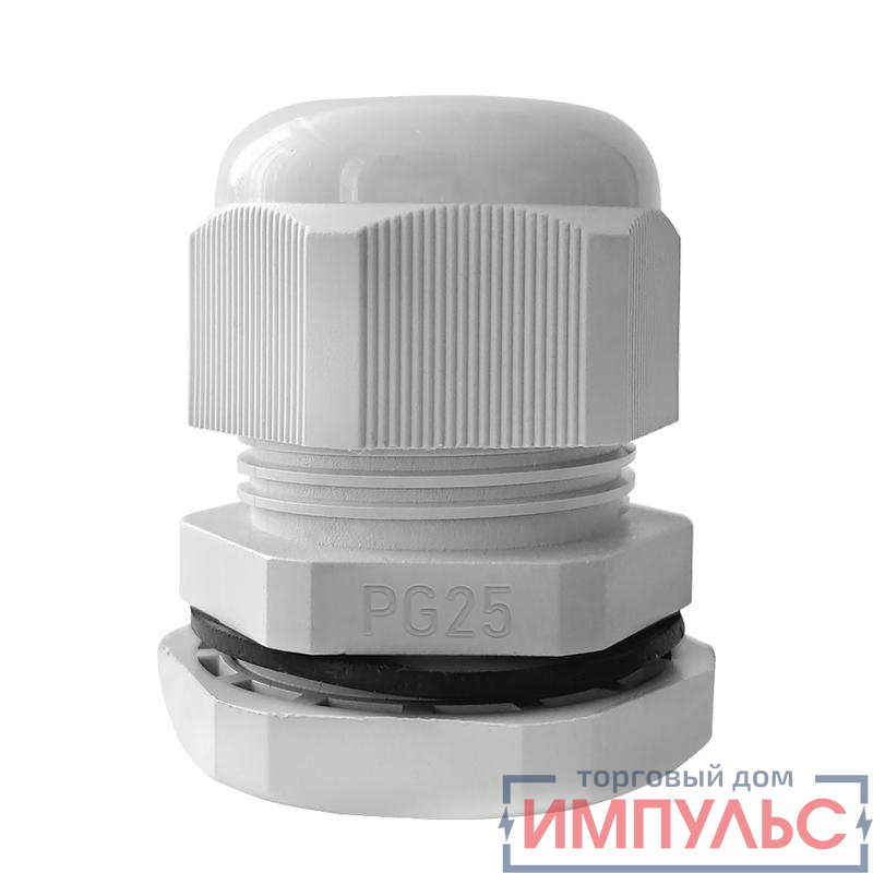 Ввод кабельный (сальник) PG-25 IP68 сер. TOKOV ELECTRIC TKE-PG-25-G