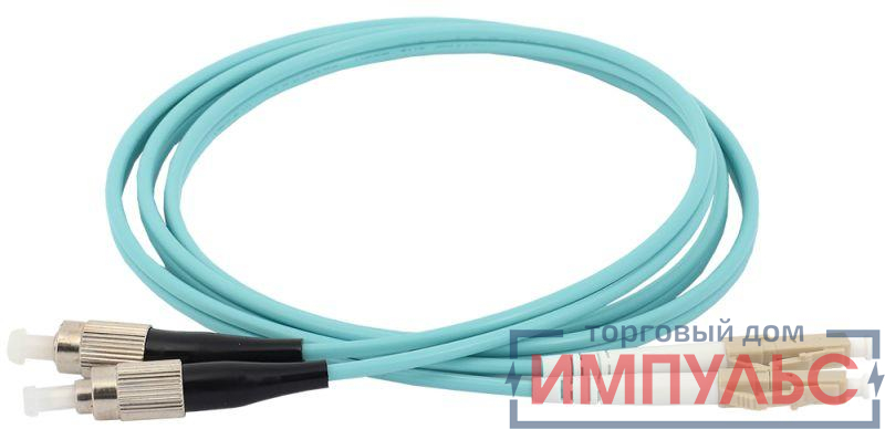 Патч-корд оптический коммутационный соединительный для многомодового кабеля (MM); 50/125 (OM3); FC/UPC-LC/UPC (Duplex) (дл.50м) ITK FPC5003-FCU-LCU-C2L-50M