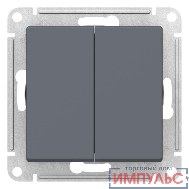 Переключатель перекрестный 2-кл. AtlasDesign 2хсх.7 10АХ механизм грифель SE ATN000773