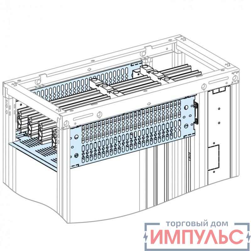 Крышка для секц. горизонт. шин Ш=650мм Г=600мм SchE 04986