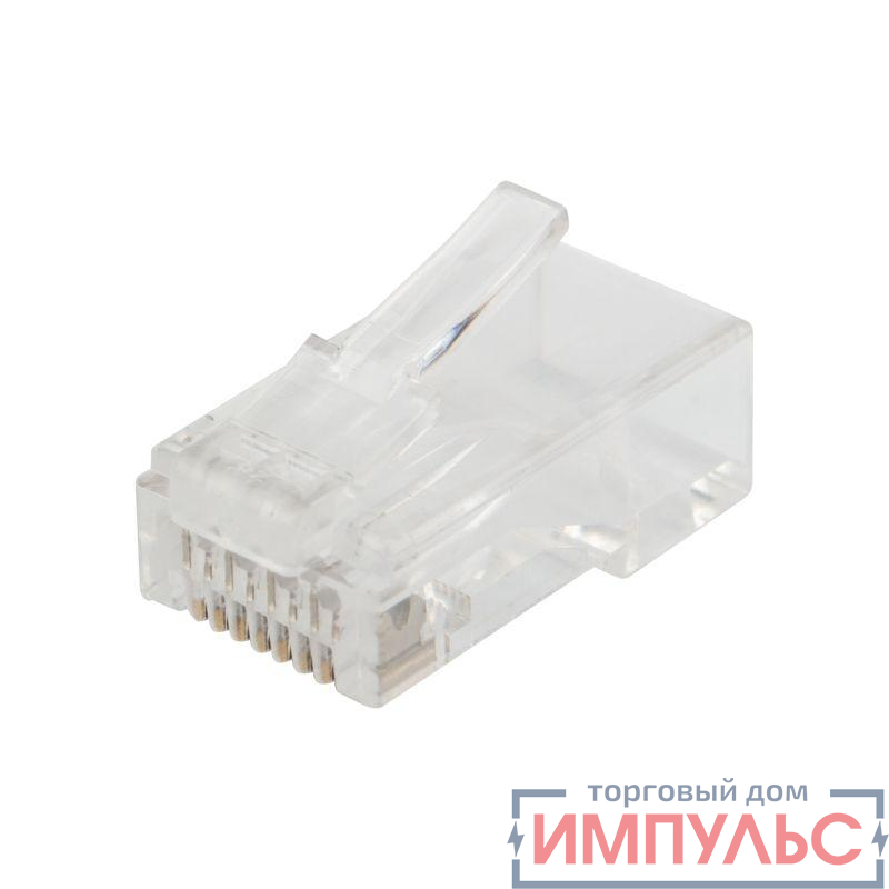 Разъем сетевой LAN на кабель штекер 8Р8С (Rj-45) под обжим кат.6 (уп.10шт) Rexant 06-0085-A10