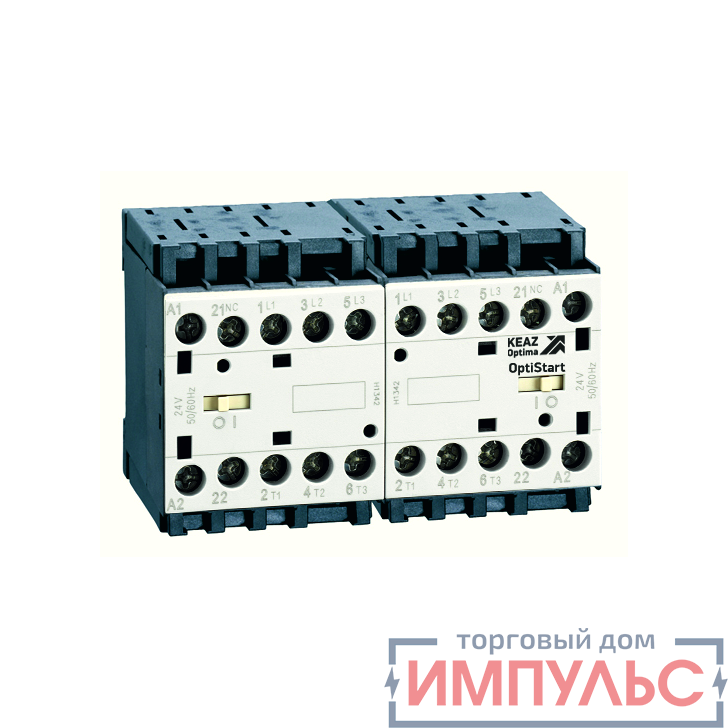 Мини-контактор реверсивный OptiStart K-MCP-09-30-01-A400-P с подкл. силовой цепи с выводами под пайку КЭАЗ 335758