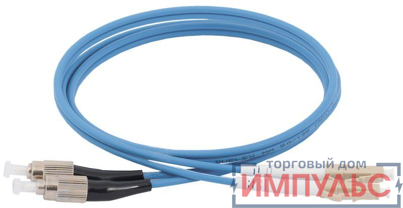 Патч-корд оптический коммутационный соединительный для многомодового кабеля (MM); 50/125 (OM4); FC/UPC-LC/UPC (Duplex) (дл.2м) ITK FPC5004-FCU-LCU-C2L-2M
