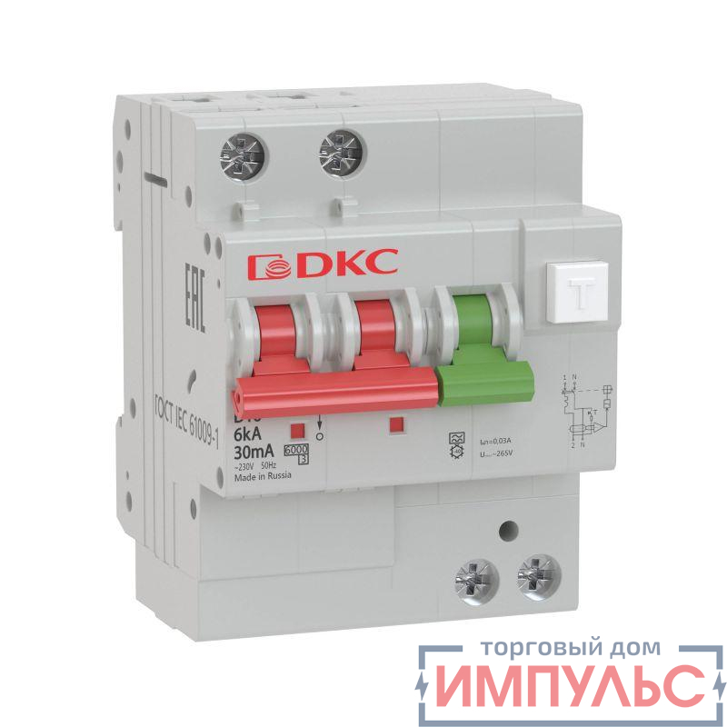 Выключатель автоматический дифференциального тока 2п (1P+N) C 32А 30мА тип A 6кА MDV63 YON MDV63-22C32-A