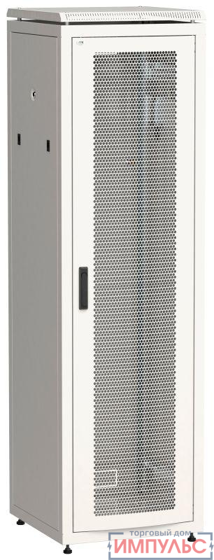 Шкаф сетевой 19дюйм LINEA N 42U 600х800мм перфорированная передняя дверь сер. ITK LN35-42U68-P