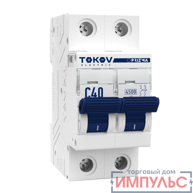 Выключатель автоматический модульный 2П 40А 4.5кА х-ка C TOKOV Electric TKE-PZ45-MCBI-2-40-C