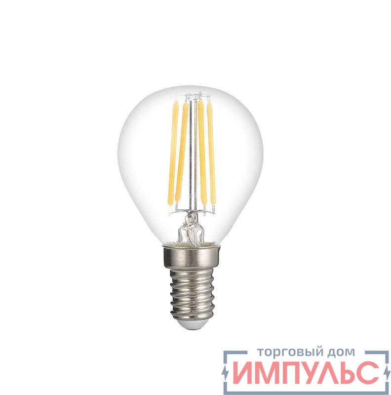 Лампа светодиодная филаментная PLED OMNI 8Вт G45 4000К нейтр. бел. E14 230В/50Гц CL JazzWay 5021396