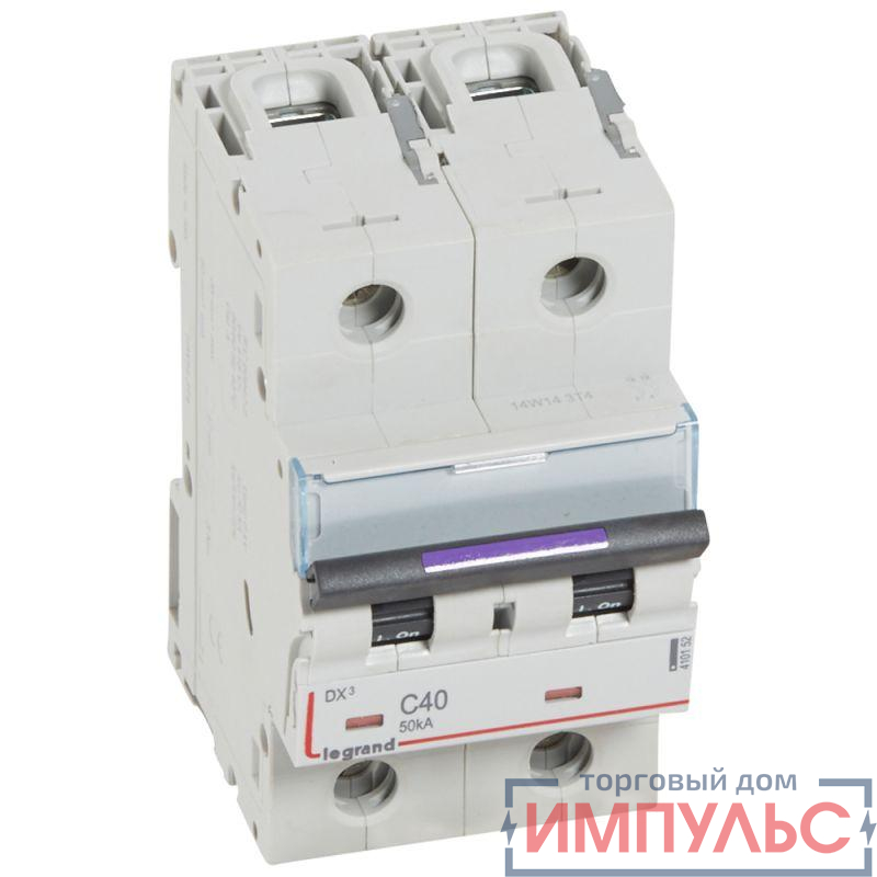 Выключатель автоматический модульный 2п C 40А 50кА DX3 Leg 410152