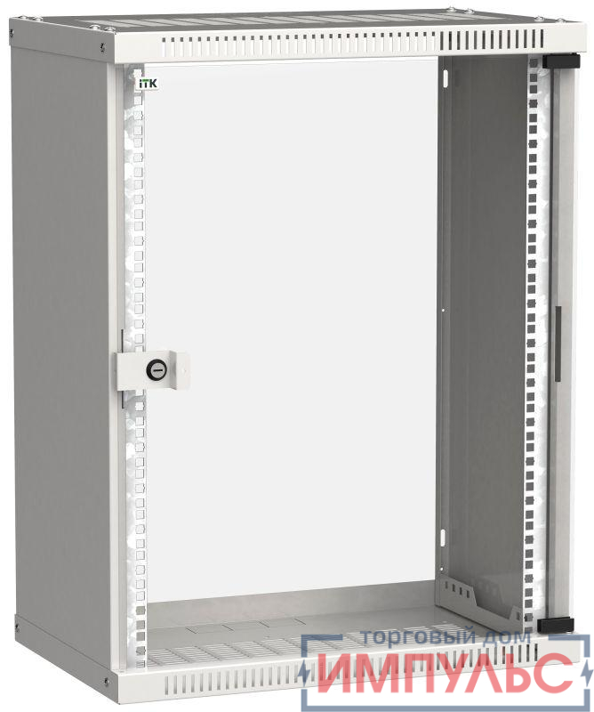 Шкаф LINEA WE 15U 550x350мм дверь стекло сер. ITK LWE3-15U53-GF