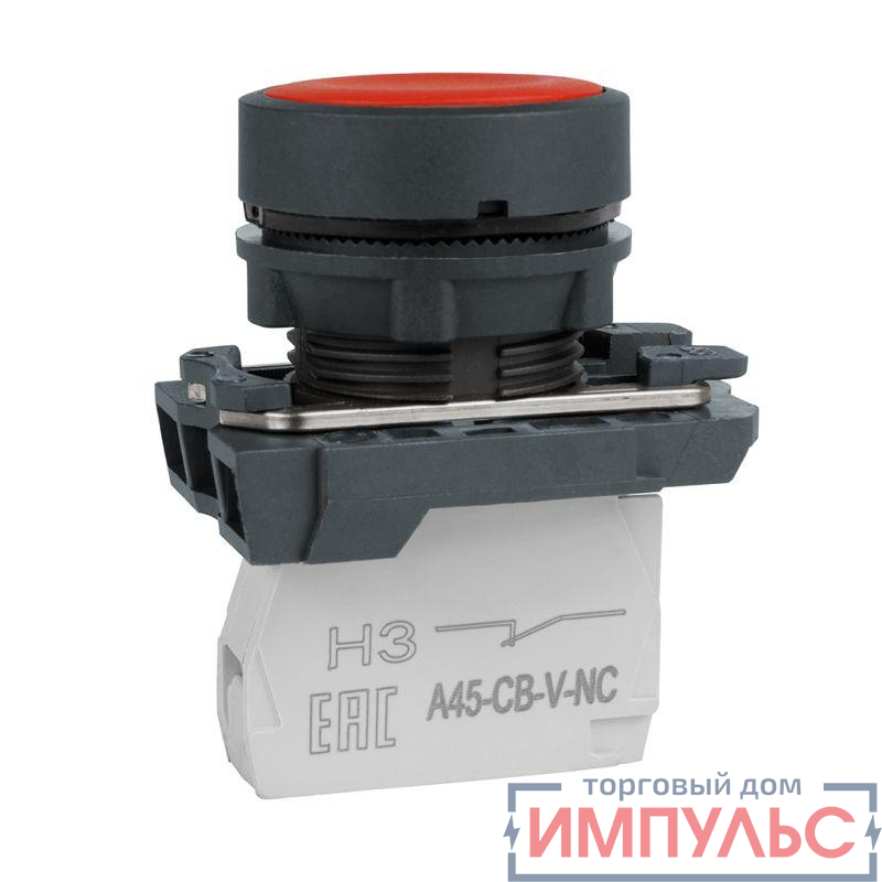 Кнопка OptiSignal D22 C5-P-401 красн. пластик 1НЗ XB5AA42 КЭАЗ 332182