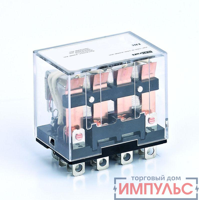 Реле промежуточное ПР-102 10А 24В DC 4 конт. с LED-индикацией DEKraft 23937DEK