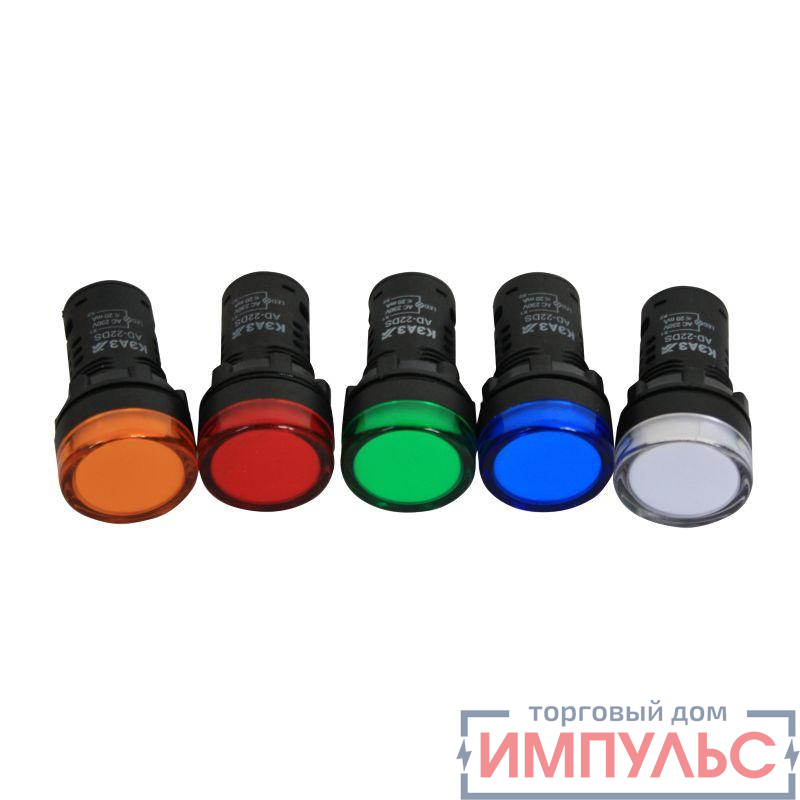 Лампа AD22DS(LED) матрица 22мм 230В син. КЭАЗ 238571