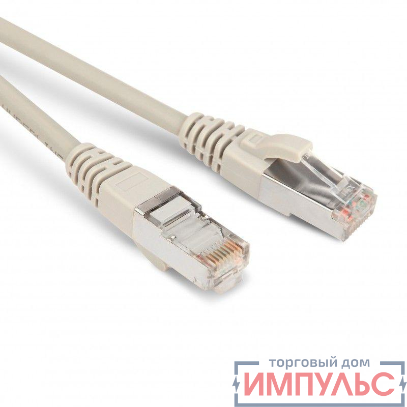 Патч-корд кат.5E F/UTP экранир. LSZH PC-LPM-STP-RJ45-RJ45-C5e-1.5M-LSZH-GY 1.5м сер. Hyperline 42309