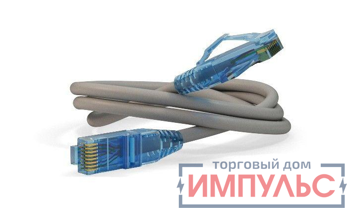 Патч-корд PC-LPM-UTP-RJ45-RJ45-C6-5M-LSZH-GY U/UTP кат.6 LSZH 5м сер. Hyperline 41841