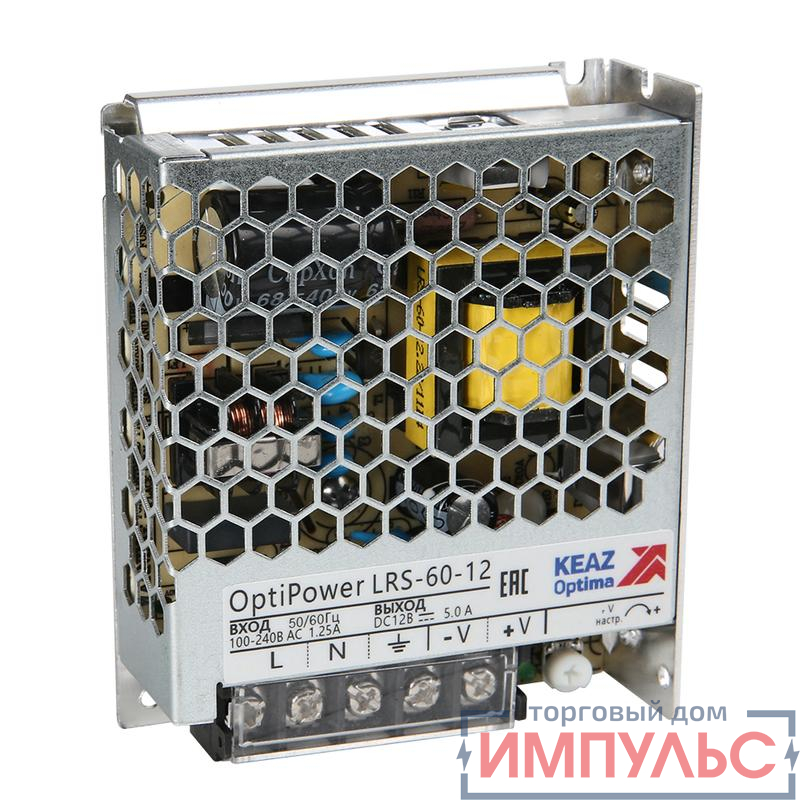 Блок питания панельный OptiPower LRS 60-24 2.5A КЭАЗ 328875