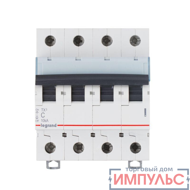 Выключатель автоматический модульный 4п C 13А 10кА TX3 6000 4мод. 400В Leg 403957