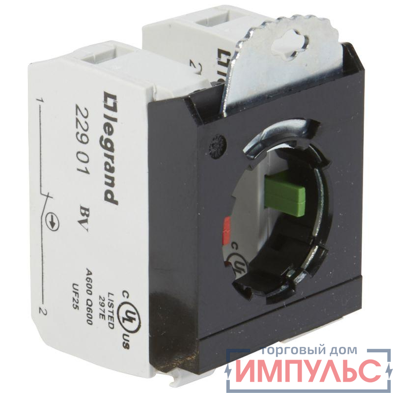 Блок контактов 1НЗ+НО+3п адаптер без инд. под винт Osmoz Leg 022976