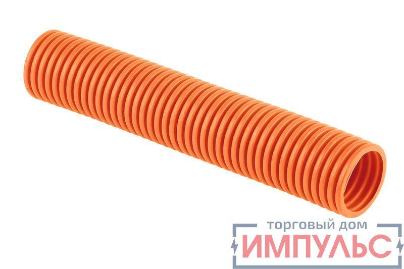 Труба гофрированная ПП тяжелая d40мм с протяжкой оранж. (уп.15м) Ruvinil 44011