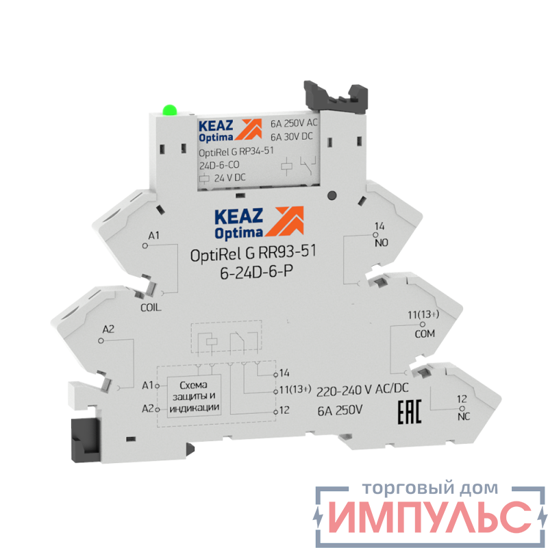 Модуль релейный OptiRel G RM38-61-12D-6-P-CO КЭАЗ 280998