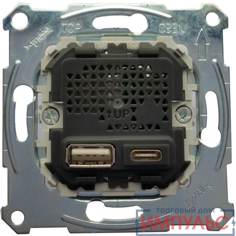 Механизм USB-зарядки MERTEN A+C 2.4А SchE MTN4366-0110