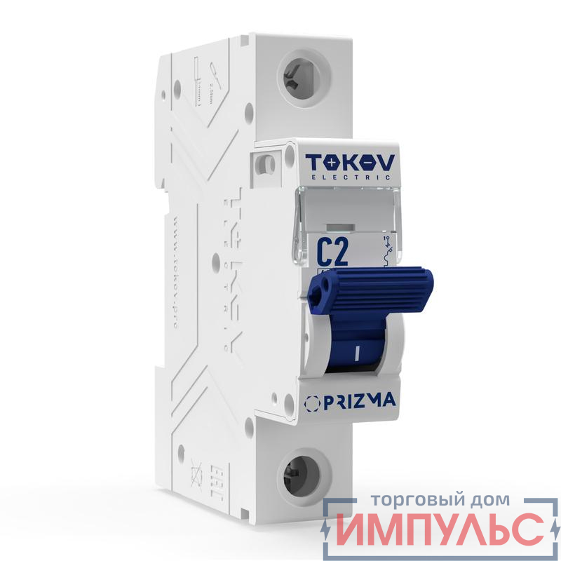 Выключатель автоматический модульный 1П 2А 4.5кА х-ка C TOKOV Electric TKE-PZ45-MCBI-1-2-C