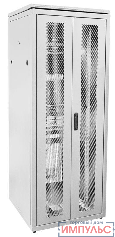 Шкаф сетевой LINEA N 28U 800х800мм распашная перф. передняя дверь задняя перф. сер ITK LN35-28U88-2PP