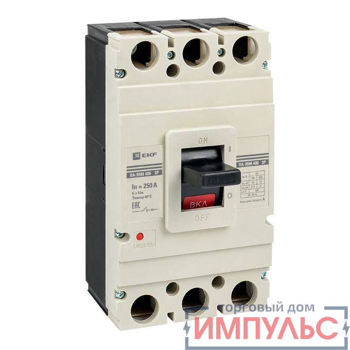 Выключатель автоматический 3п 400/400А 5In 42кА ВА-99М PROxima EKF mccb99-3P5In400-400m