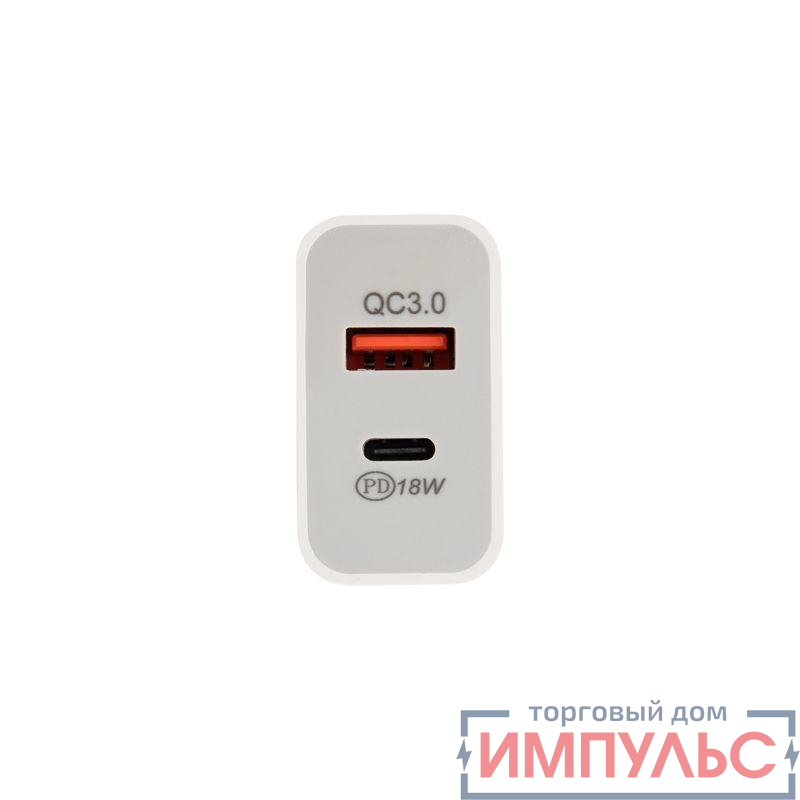 Устройство зарядное сетевое USB-A+USB-C адаптер 18Вт бел. Rexant 18-2216 0