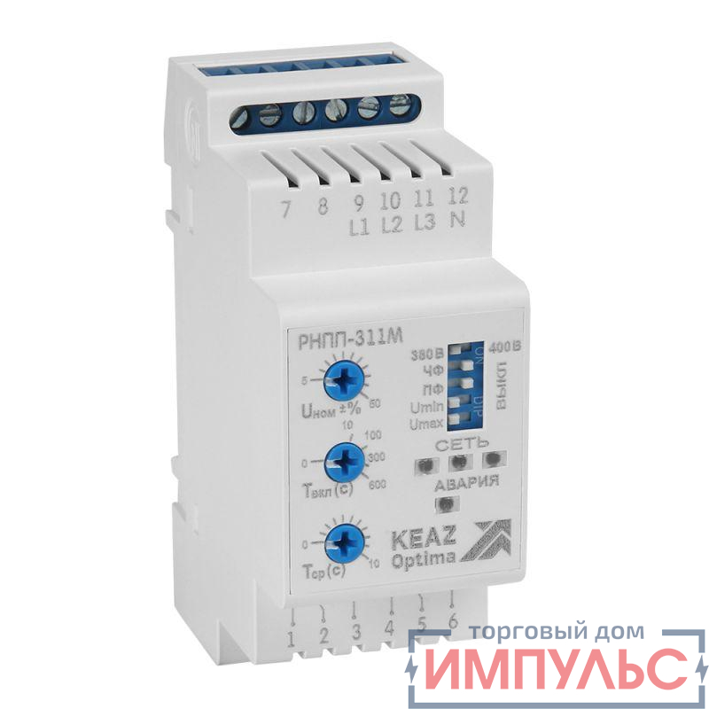 Реле напряжения OptiDin РНПП 311М 24DC УХЛ3.1 КЭАЗ 240051