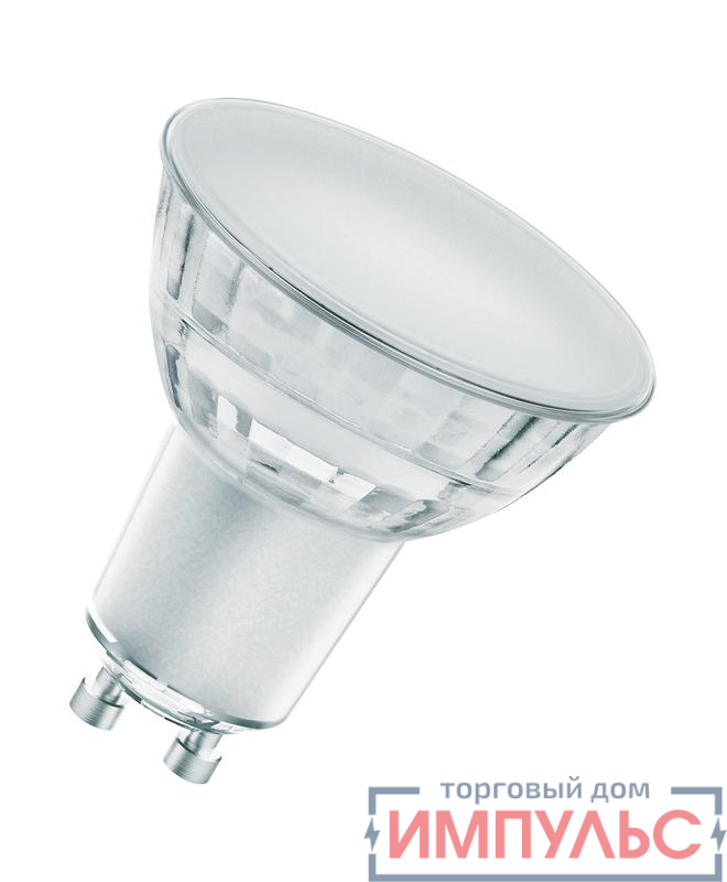 Лампа светодиодная LED Superstar 350лм 4.1Вт 4000К нейтр. бел. GU10 PAR16 угол пучка 120град. 220-240В диммир. (замена 50Вт) матов. стекло OSRAM 4058075613140