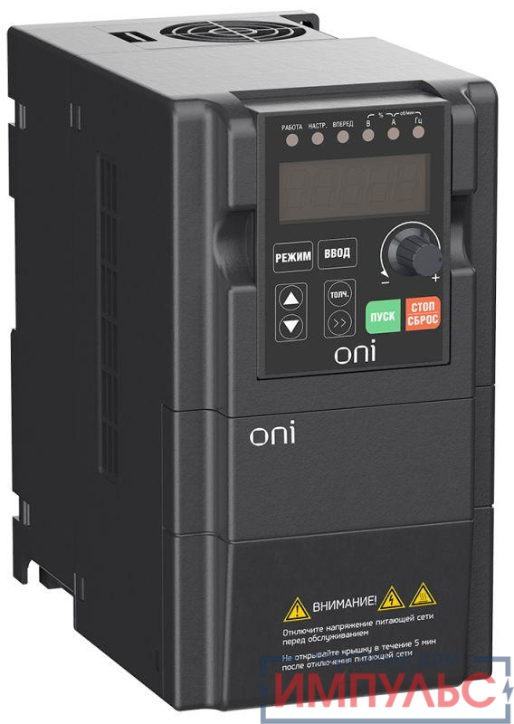 Преобразователь частоты A150 220В 1ф 0.4кВт 3А встроенный торм. модуль ONI A150-21-04HT