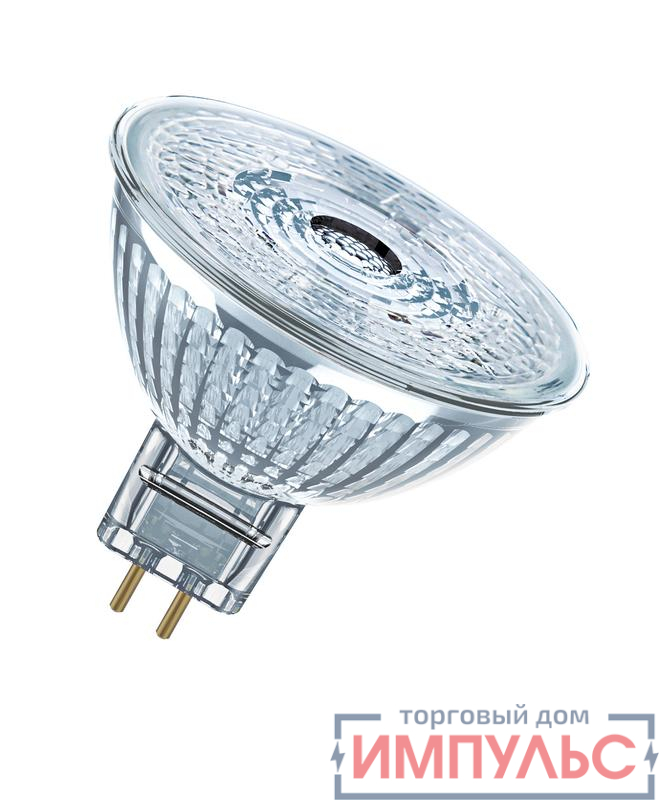 Лампа светодиодная LED Star MR16 8Вт прозрачная 4000К нейтр. бел. GU5.3 621лм 12В угол пучка 36град. (замена 50Вт) OSRAM 4058075433786