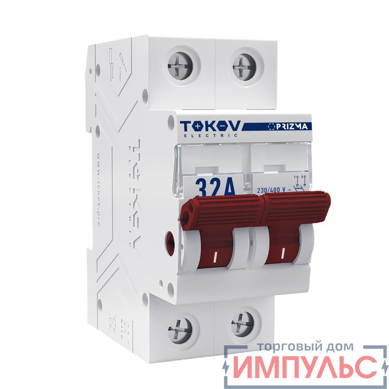 Выключатель нагрузки модульный 2П 32А TOKOV Electric TKE-PZ60-MDSI-2-32