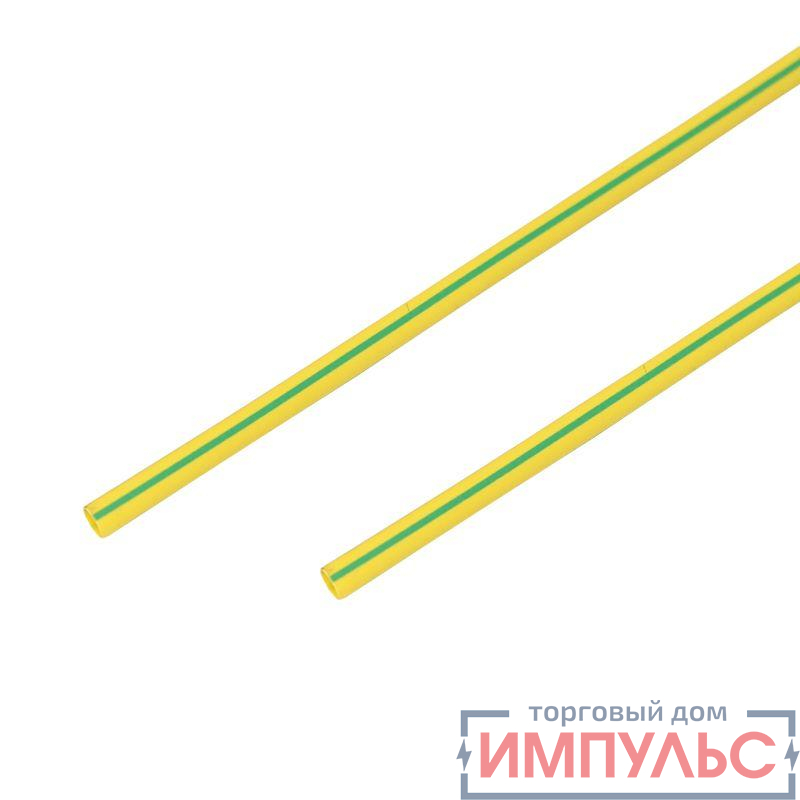 Трубка термоусадочная 3.0/1.5 1м желт./зел. REXANT 20-3007