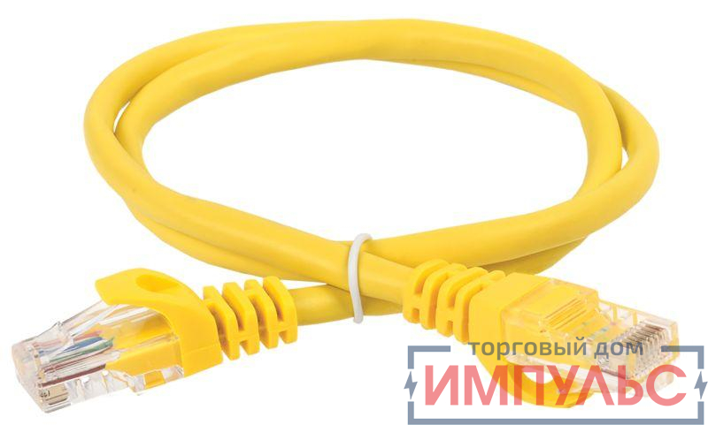 Патч-корд кат.6 UTP PVC 10м желт. ITK PC05-C6U-10M
