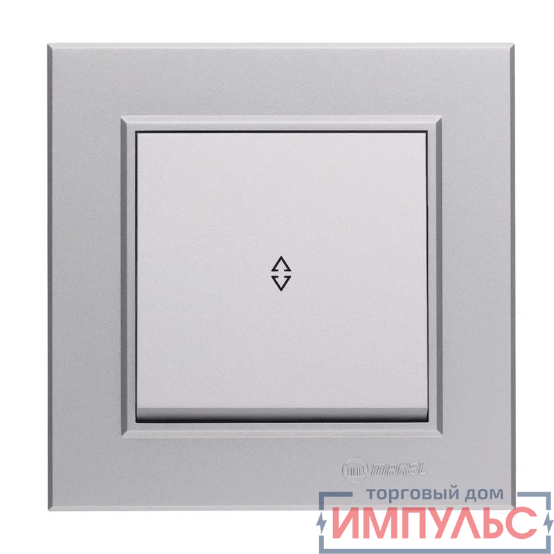 Переключатель проходной 1-кл. СП Karea 10А IP20 сереб. Makel 56065005