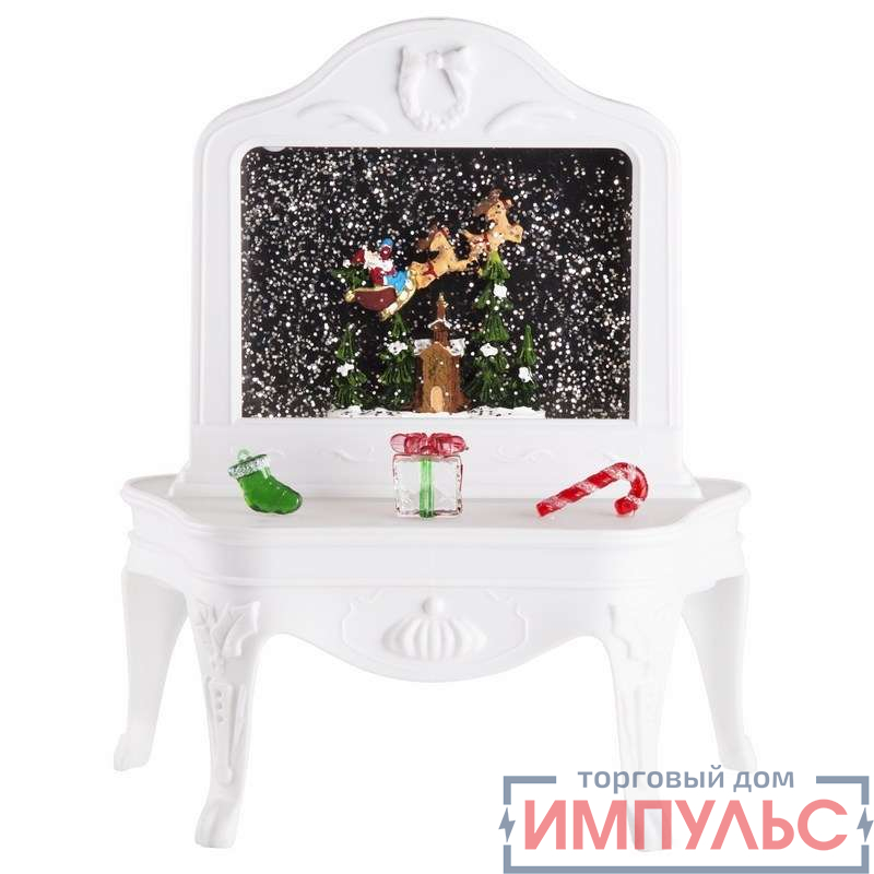 Светильник декоративный "Столик" с эффектом снегопада подсветкой и новогодней мелодией Neon-Night 501-064