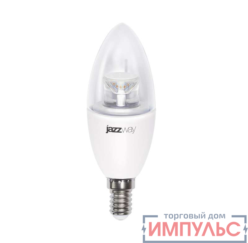 Лампа светодиодная PLED-DIM 7Вт C37 свеча 2700К тепл. бел. E14 520лм 230В диммир. JazzWay 1035349