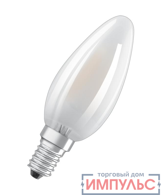 Лампа светодиодная филаментная LED Star 4Вт B прозрачная 4000К нейтр. бел. E14 470лм 220-240В угол пучка 300град. (замена 40Вт)(уп.2шт) OSRAM 4058075435247