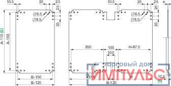 Плата сплошная оцинк. 1250х750 SchE NSYPMM127