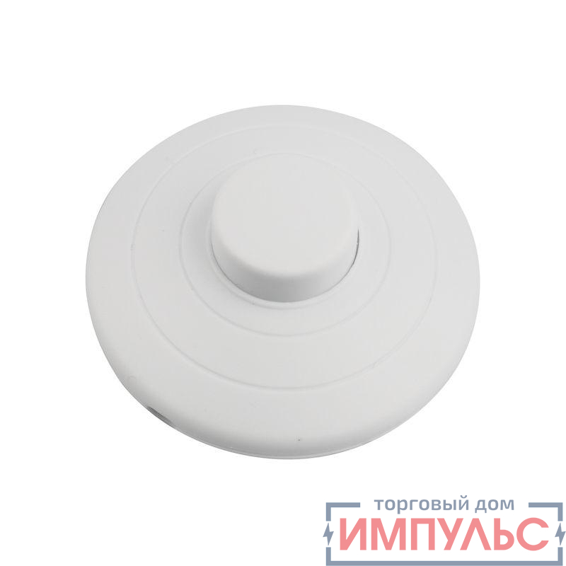 Выключатель-кнопка 250В 2А ON-OFF напольный для лампы бел. Rexant 36-3015