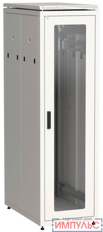 Шкаф сетевой 19дюйм  LINEA N 38U 600х1000мм стеклянная передняя дверь сер. ITK LN35-38U61-G